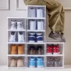Easy Fold Shoe Box Quick Install Cabinet Dustproof Stackable Storage Container