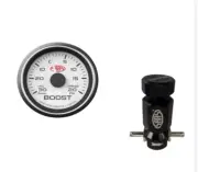 SAAS Turbo Boost Gauge Boost Controller 52mm 2in & -30hg > 20PSI White Petrol