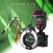 YONGNUO YN14EX II Macro Led Ring Flash Light Speedlite TTL GN18 For Sony Camera