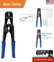 Professional Grade Swaging Tool with Built-in Cutter for Aluminum & Copper Ropes