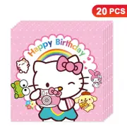 Hello Kitty Theme Luncheon Napkins 20PK - Kids Birthday Party Tableware