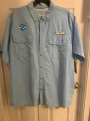 Magellan Mens Shirt 3XL Fish Gear Mag Wick Vented Outdoors Two Pocket NWT Blue