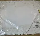 Battenburg Placemat & Napkin Set White 8-Piece Linen Cotton Blend NEW