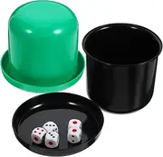 BESPORTBLE 5pcs Funny Dice Cups Practical Thicken Durable Dice Game Set Dice Cups Dice Bottom Shaker with Dice