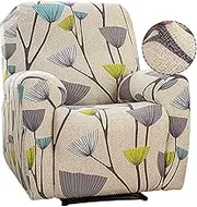 Recliner Slipcover Stretch Jacquard Slipcover Sofa Covers with Side Pocket Couch Furniture Protector Anti-Slip Fitted Recliner Cover Recliner Sofa Cover for Living Room (Dandelion)