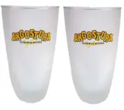 Angostura Lemon Lime & Bitters 2 x Frosted Glasses 450ml BNWOB COCKTAILS