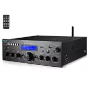 Pyle PDA612BU.5 Digital LCD MP3/USB/SD Bluetooth FM Radio Amplifier Receiver