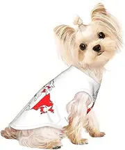 Canadian Flag Map print Dog Shirts for Small Dogs Stretchy T-Shirts Lightweight Tank Top Sleeveless Striped Vest