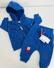 Pumpkin Patch 0-3 Months Baby Girls Tracksuit Set Blue Stars Pants Jacket New