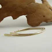 Gold Filled Earring Wires - Hoop Earring Wires - Paddle Ear Hooks - Hammered