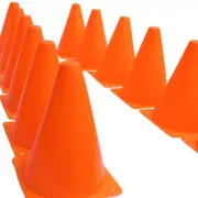 12Pcs 18cm Training Cones Tall Sports Road Traffic Cones Safety Soccer Fitness