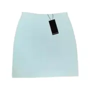 Portmans Skirt Womens XS Extra Small Blue Fitted Pull On Textured Stretch Mini