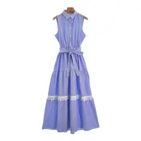 在飛比找蝦皮購物優惠-PREVIEW I R vie 洋裝 連身裙 條紋 女裝 藍
