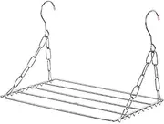Wall Mounted Drying Rack Balcony Folding Shoe Drying Rack Clothes Airer Laundry Underwear Rack Coat Hangers(40cm)