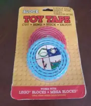 Block Toy Tape Hitt Brands 1 red, 1 blue roll 36 inches a piece,works with LEGO