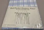 Drapery Panel Rod Pocket Set of 2 Natural Cotton Sheer Home to Home 43X84 NEW