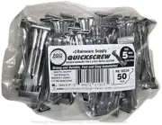 5" 50 Pack Premium Hidden Rain Gutter Bracket Hook Hangers with Screw Clip Style