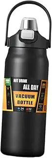 Oshhni Insulated Water Bottle Vacuum Flask Metal Flask Wide Mouth Sports Bottle Tumbler for Cycling Workout Fishing Backpacking