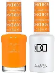 DND 803 Tangerine Dream - Daisy Collection Nail Gel & Lacquer Polish Duo 15ml