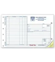 1000 Carbonless Side-Stub Job Work Order Forms Nebs/Deluxe No. 213 / 2 Part