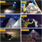 COB LED Headlamp USB Rechargeable Headlight Torch Work Light Bar Head Band Lamp