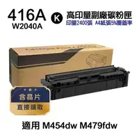 在飛比找momo購物網優惠-【Ninestar】HP W2040A 416A 黑色 高印