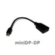 LPC-519黑轉接線mini Displayport(公) to Displayport(母) 15cm MAC PC 通用#1731