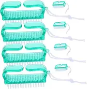 IWOWHERO 8pcs Nail Brush for Cleaning Manicure and Set Soft Bristles Brush for Fingernails and Toenails