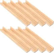 8pcs Wooden Domino Trays Versatile Domino Racks for Holding Tiles Alphabet Cards Creative Base for DIY Craft Display Gaming Accessories