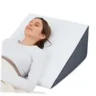 Bed Wedge Pillow for Sleeping, 10" 24" 24" Triangle 24*24*10 Inch Gray White