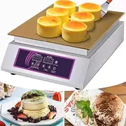 Commercial Souffle Machine,Electric Waffle Maker Machine,Dorayaki Baker,Muffin Maker,Controllable Temperature and Time,Commercial Electric Griddle(Singlehead)