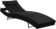 Outdoor Lawn Recliner & Camping Chair Lounger, Adjustable Patio Lounger, Sunbathing Chair, Gravity Reclining Sun Lounger with Pillow for Adults