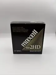 Vintage Maxell MF 2HD High Density Micro Floppy Disks 8/10 W/box & Labels