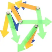 ERINGOGO DIY Clock Watch Accessories 4 Pack Plastic Clock Hands Replacement Parts for Teaching