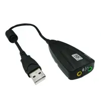 在飛比找松果購物優惠-USB7.1音效卡含線-隨插即用免驅動 (7.1折)