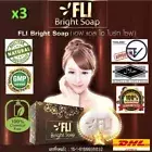 3pcs FLI Bright Soap Thai Herbal Whitening Soap Remove Acne Freckles Pellicle