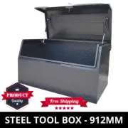 Steel Toolbox Checker Plate 900mm Heavy Duty Ute Tool Box ToolBox With Slant Lid