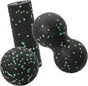 Perfeclan Yoga Column Foam Roller Set, Yoga Massage Balls, Portable Supplies Fasciitis Balls Back Massage for Training Back Gym, without Bag
