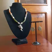 Egyptian Queen Nefertiti Jewelry Set | Handmade Necklace & Earrings Pharaonic