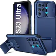 S23 Ultra Case Compatible with Samsung Galaxy S23 Ultra 5G [2023-Version], Slide Camera Cover, Military-Grade Shockproof Phone Case with Kickstand Protective Cover for Samsung S23 Ultra 5G
