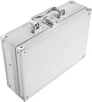 CRILSTYLEO Aluminum Storage Case Toolbox Lightweight Aluminum Alloy Case Briefcase for Men Portable Workstation Sleek Design