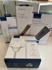 BNIB Set of FOUR Insignia Surge Protectors/Power Strip/Extension Cord