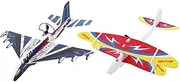 Kisangel 2pcs Boys and Girls Airplane Toy Led Lights Airplane Model Toy and Glider Plane for Boys Girls