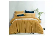 Vintage Design Homewares | Cotton Velvet Gold Harmony | Quilt Cover Set | Queen