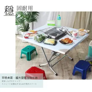 【Abis】客製商品-第二代升級加厚款折疊桌430不鏽鋼烤肉桌/露營桌/料理桌/休閒桌(3尺X3尺-低腳款59CM)