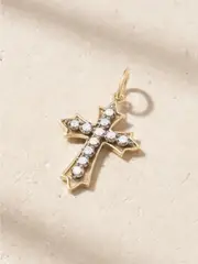 [Jacquie Aiche] Jacquie Aiche - Sophia Rhodium-plated 14-karat Gold Diamond Pendant - One size One size Gold