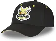 [FREEGUN] Boys FG/PKM/3/CB/PIK Baseball Cap, Black/Yellow, Noir/Jaune.