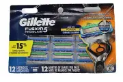 Gillette Fusion5 ProGlide Razor Blades for Men 12 Refills