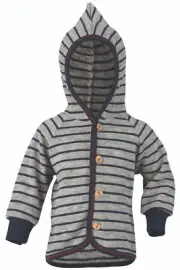Engel 100% MERINO wool baby JACKET hooded buttons striped coat jumper sweater