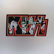 KISS Patch — Iron On Badge Embroidered Motif— Band Music Rock Faces Gene Simmon